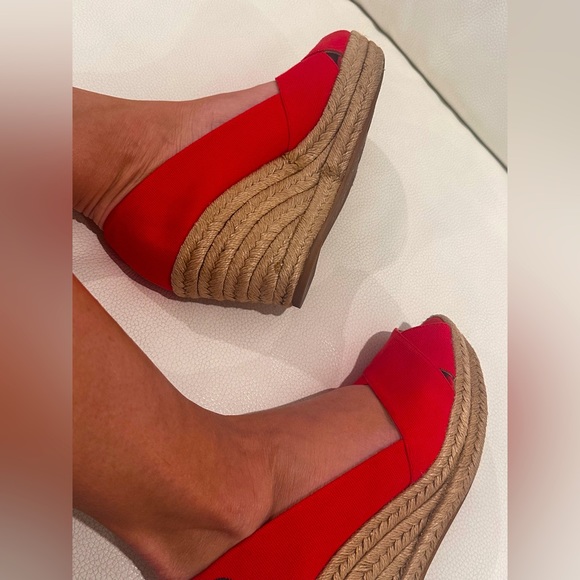 Red Women’s Tory Burch Filipa Espadrilles in good worn condition size 8B - Picture 8 of 12
